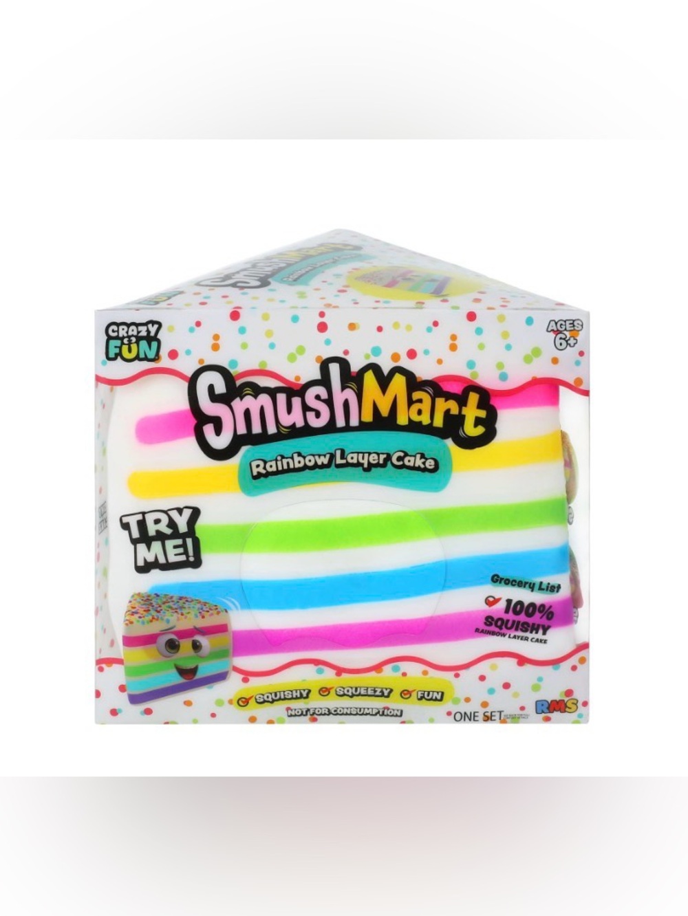 Rainbow Layer Cake Squishy Toy - Multicolor